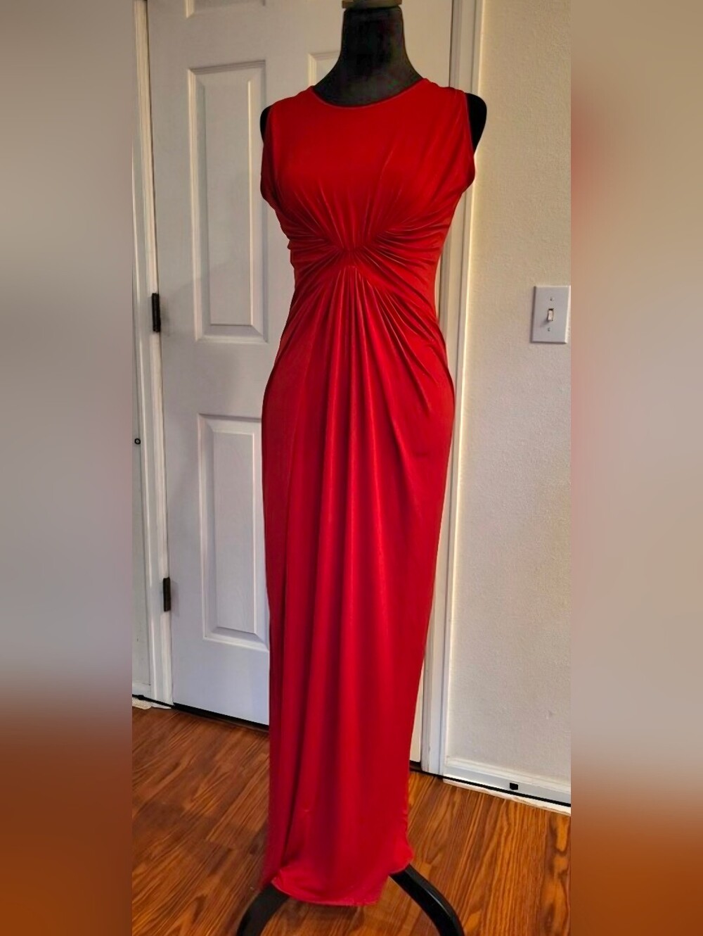 Isabella Oliver Red Sleeveless (Maternity) Twist-Detail Maxi Dress